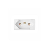 Módulo Tomada 2P+T 20A Duale Up Iriel Soprano Branco