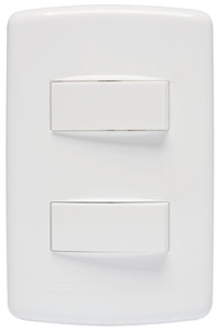 Interruptor Simples Iriel Duale Up 2 Teclas Branco
