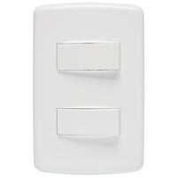 Interruptor Simples Iriel Duale Up 2 Teclas Branco