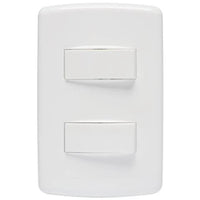 Interruptor Simples Iriel Duale Up 2 Teclas Branco