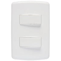 Interruptor Simples Iriel Duale Up 2 Teclas Branco