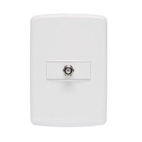 Tomada Para Cabo Coaxial Iriel Duale Up Soprano Branca