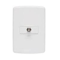 Tomada Para Cabo Coaxial Iriel Duale Up Soprano Branca