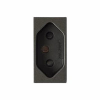 Tomada 2P+T 20A 250V Vivace Iriel Cinza Escuro
