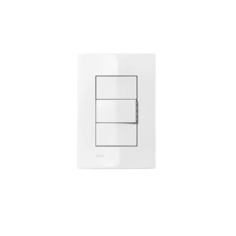 Conjunto 1 Interruptor Simples Iriel Iris 4x2 Branco