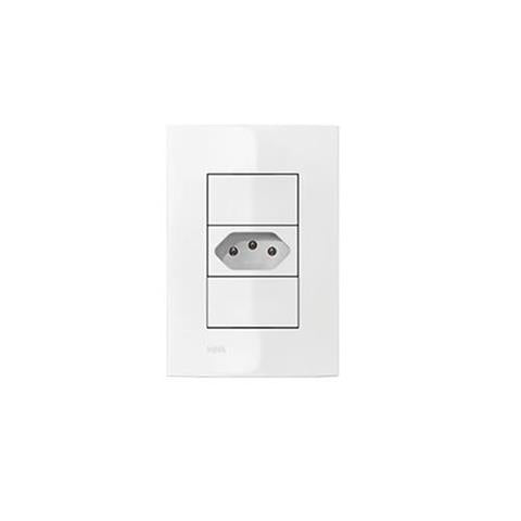 Conjunto 1 Tomada 2p+t 20a Linha Iris Soprano Branco