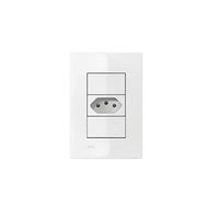Conjunto 1 Tomada 2p+t 20a Linha Iris Soprano Branco
