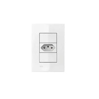 Conjunto 1 Tomada 2p+t 20a Linha Iris Soprano Branco