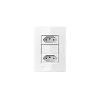 Conjunto 2 Tomadas 10a 2p Linha Iris Iriel Soprano Branco