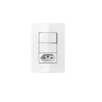 Conjunto Interruptor Simples E Tomada 10a Iriel Iris
