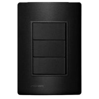 Conjunto 3 Interruptores Simples Iriel Revita Carbono 10A 250V 4x2