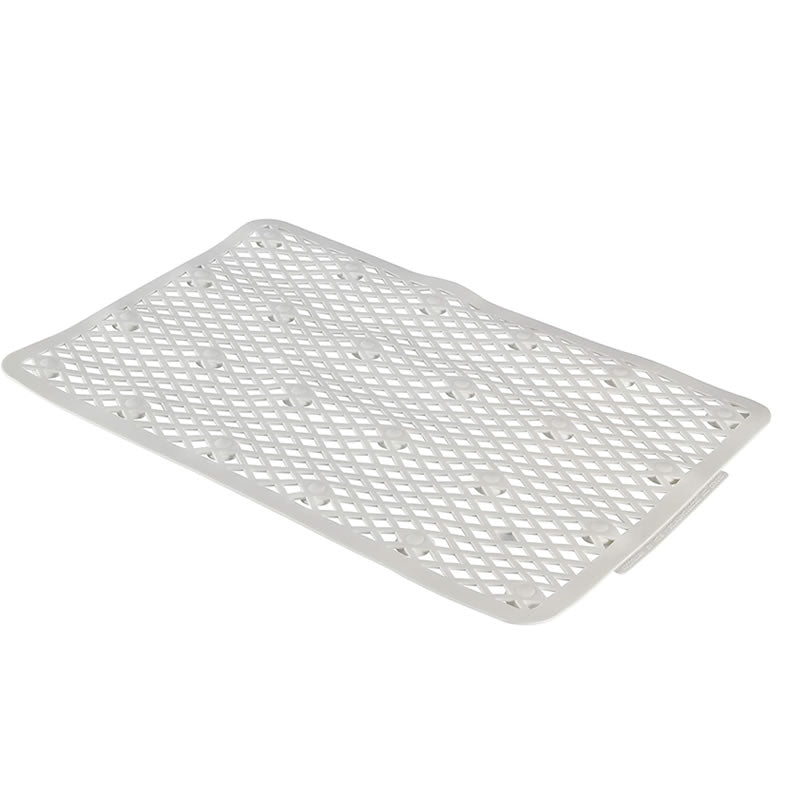 Tapete Flexível Astra Antiderrapante Com Ventosas Branco 50x32cm