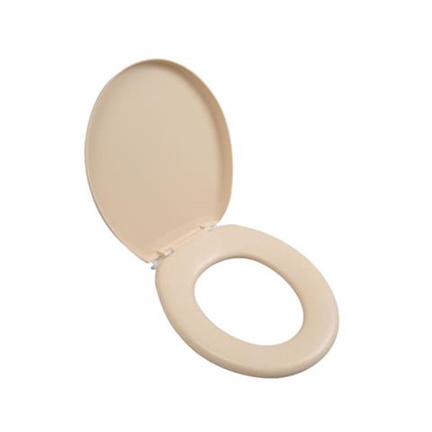 Assento Sanitário Almofadado Oval Bege Astra