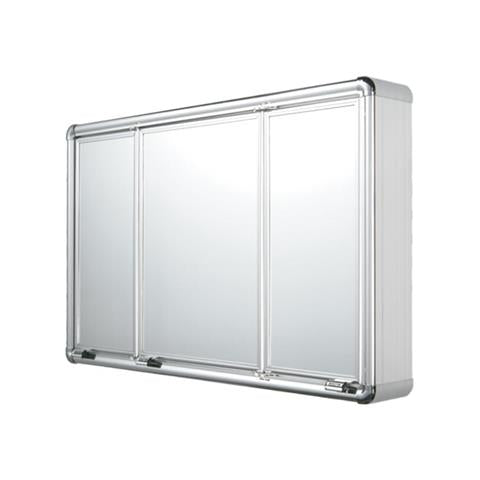 Armário De Sobrepor Astra 3 Portas Espelhado 73x45x113cm