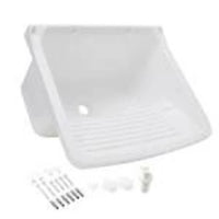 Tanque De Plástico Astra 40 Litros Com Esfregador 58x52x32cm Branco