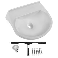 Lavatório Plástico Semicircular 50x40cm Branco Astra