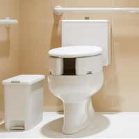 Assento Sanitário Elevado Almofadado Astra Com Trava Branco