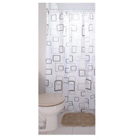 Cortina Para Box Astra Poliéster 180x180cm Geométrica