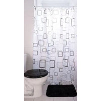 Cortina Para Box Astra Poliéster 180x180cm Geométrica