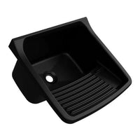 Tanque De Plástico Astra 22 Litros Preto Com Esfregador 47x43x27cm