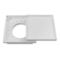 Ralo Oculto Quadrado Universal 10x10cm Branco Astra