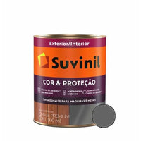 Esmalte Fosco Suvinil Grafite Claro 900ml Para Madeiras E Metais