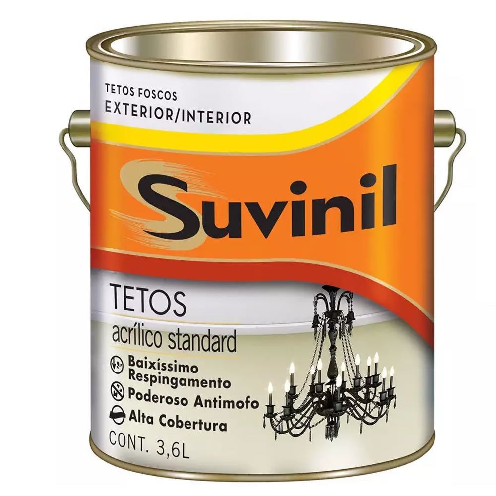 Tinta Suvinil Tetos Branco Neve Fosco 3.6 Litros