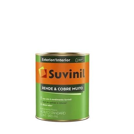 Tinta Acrílica Suvinil Fosca Branco Neve Rende Muito 0,9L