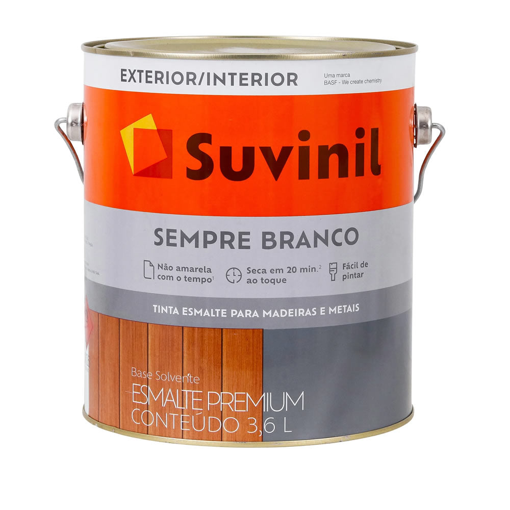 SUVINIL ESMALTE BRILHANTE SEMPRE BRANCO 3,6L