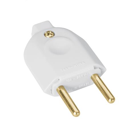 Plug Macho 2p 10a Branco Tramontina