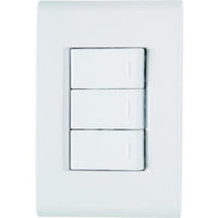 Conjunto 3 Interruptores Simples Tramontina Liz 10A 250V