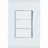 Conjunto 3 Interruptores Simples Tramontina Liz 10A 250V