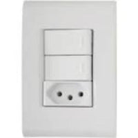 Conjunto 2 Interruptores Simples E 1 Tomada 10A Tramontina Liz