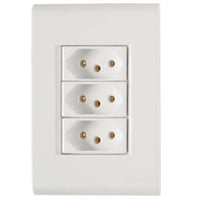 Conjunto 3 Tomadas 2p+t 10a 250v Liz Tramontina Branco