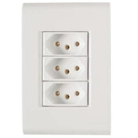 Conjunto 3 Tomadas 2p+t 10a 250v Liz Tramontina Branco