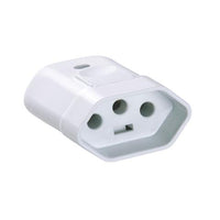 Plug Fêmea 2 Polos 10a Branco Tramontina