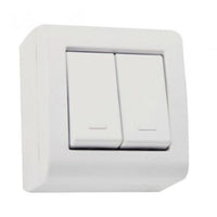 Caixa com 2 Interruptores Simples 10A Tramontina Lizflex Branco