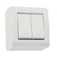 Caixa com 2 Interruptores Simples 10A Tramontina Lizflex Branco