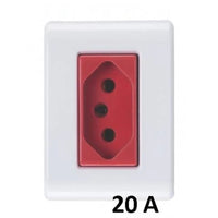 Módulo Tomada Tramontina 2P+T 20A 250V Vermelho