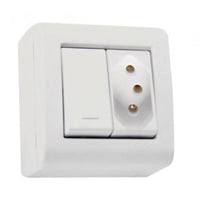 Interruptor Simples Com Tomada 20a Lizflex Tramontina Branco