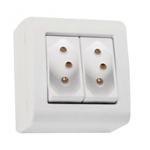 Conjunto 2 Tomadas 2p+t 20a 250v Liz Tramontina Branco