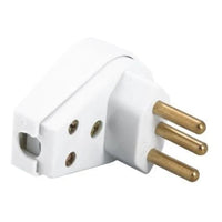 Plug Macho 90 Graus 2P+T 10A Branco Tramontina