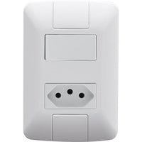Conjunto Tramontina Aria 1 Interruptor Simples E 1 Tomada 20A
