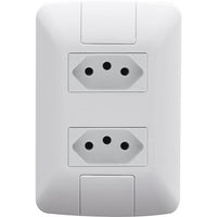 Conjunto 2 Tomadas 2p+t 20a 250v Tramontina Aria Branco