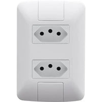 Conjunto 2 Tomadas 2p+t 20a 250v Tramontina Aria Branco