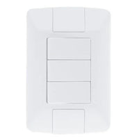 Conjunto 3 Interruptores Simples Tramontina Aria Branco 6A 250V