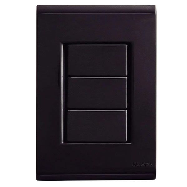 Conjunto Placa Cega 4x2 Liz Grafite Tramontina