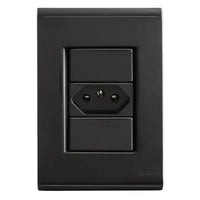 Conjunto 1 Tomada 2 Polos 10A 250V Grafite Tramontina