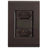 Conjunto 2 Tomadas 10A 250V Tramontina Grafite