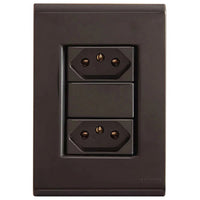 Conjunto 2 Tomadas 10A 250V Tramontina Grafite